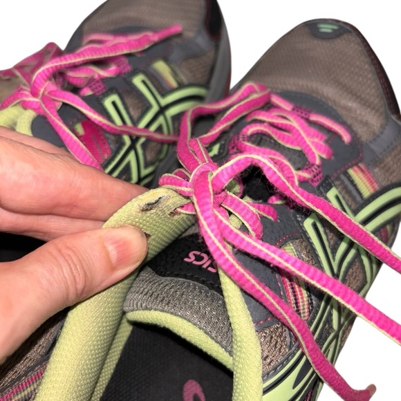 ASICS Women’s Size 10 Gel Venture 5 Running Shoes T5N9Q Gray Pink Lime Green - Picture 5 of 8